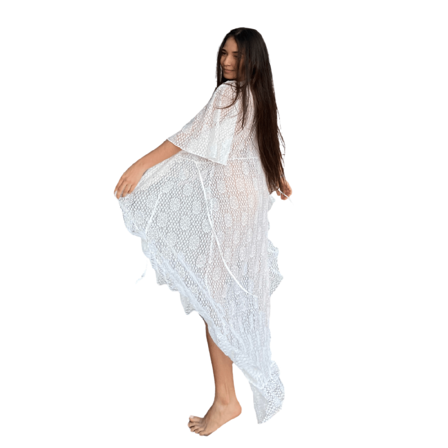 KIMONO EN ENCAJE STRETCH