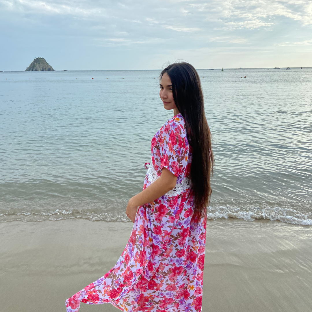 SALIDA DE BAÑO TAYRONA FUCSIA