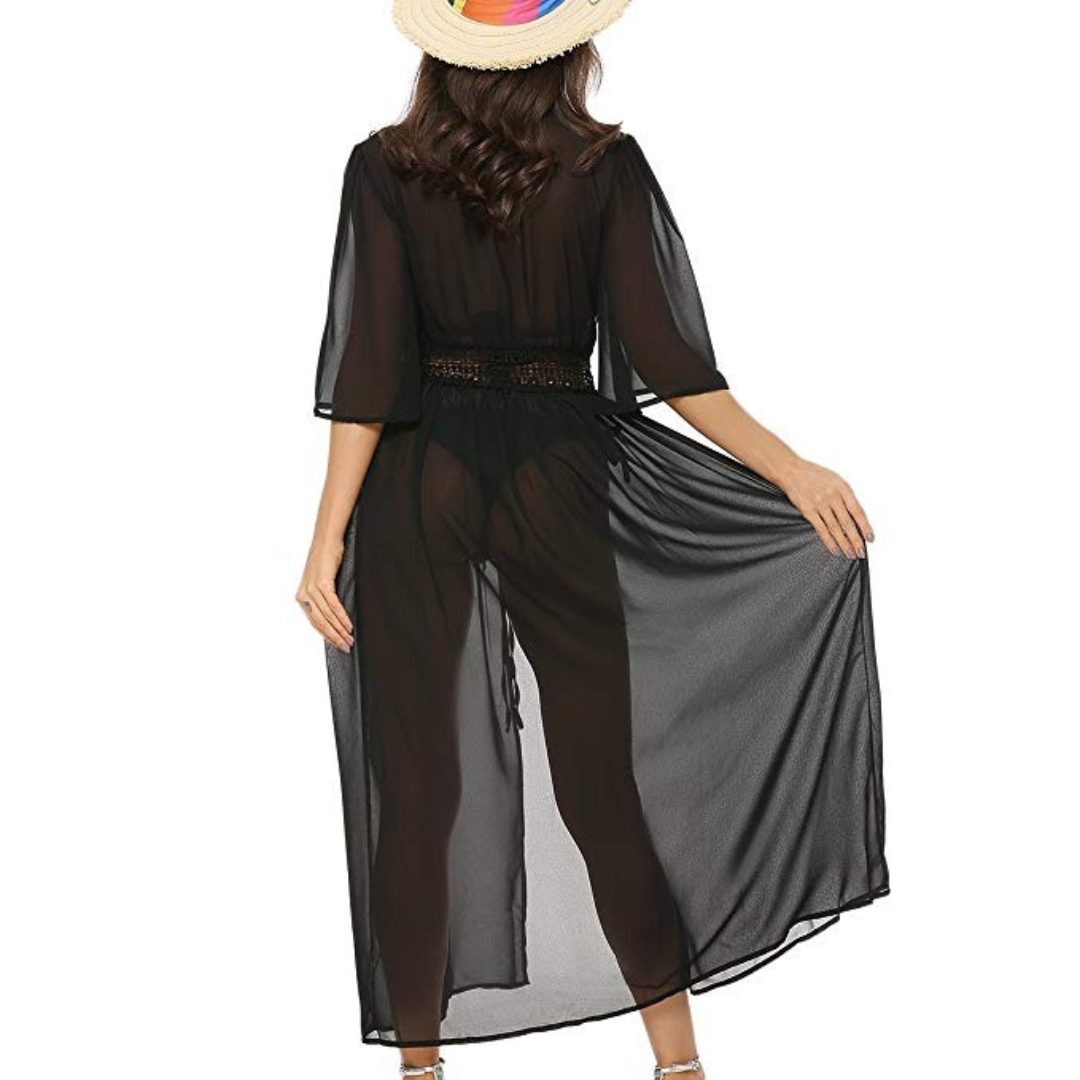 SALIDA DE BAÑO KIMONO NEGRO