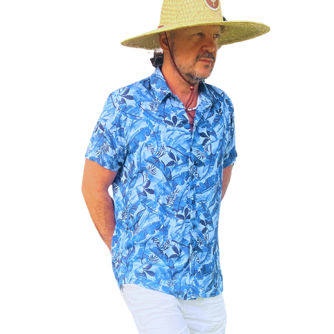 CAMISA DE HOMBRE MILOS AZUL OSCURA