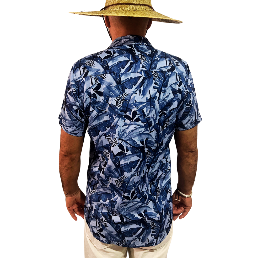 CAMISA DE HOMBRE MILOS AZUL OSCURA