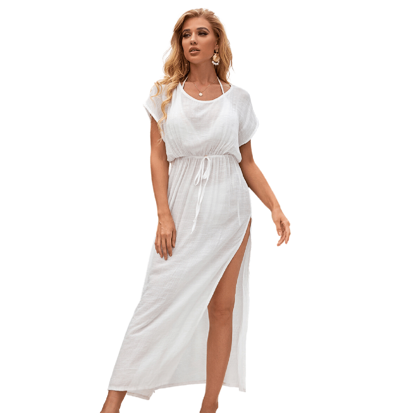 VESTIDO DE PLAYA BLANCO