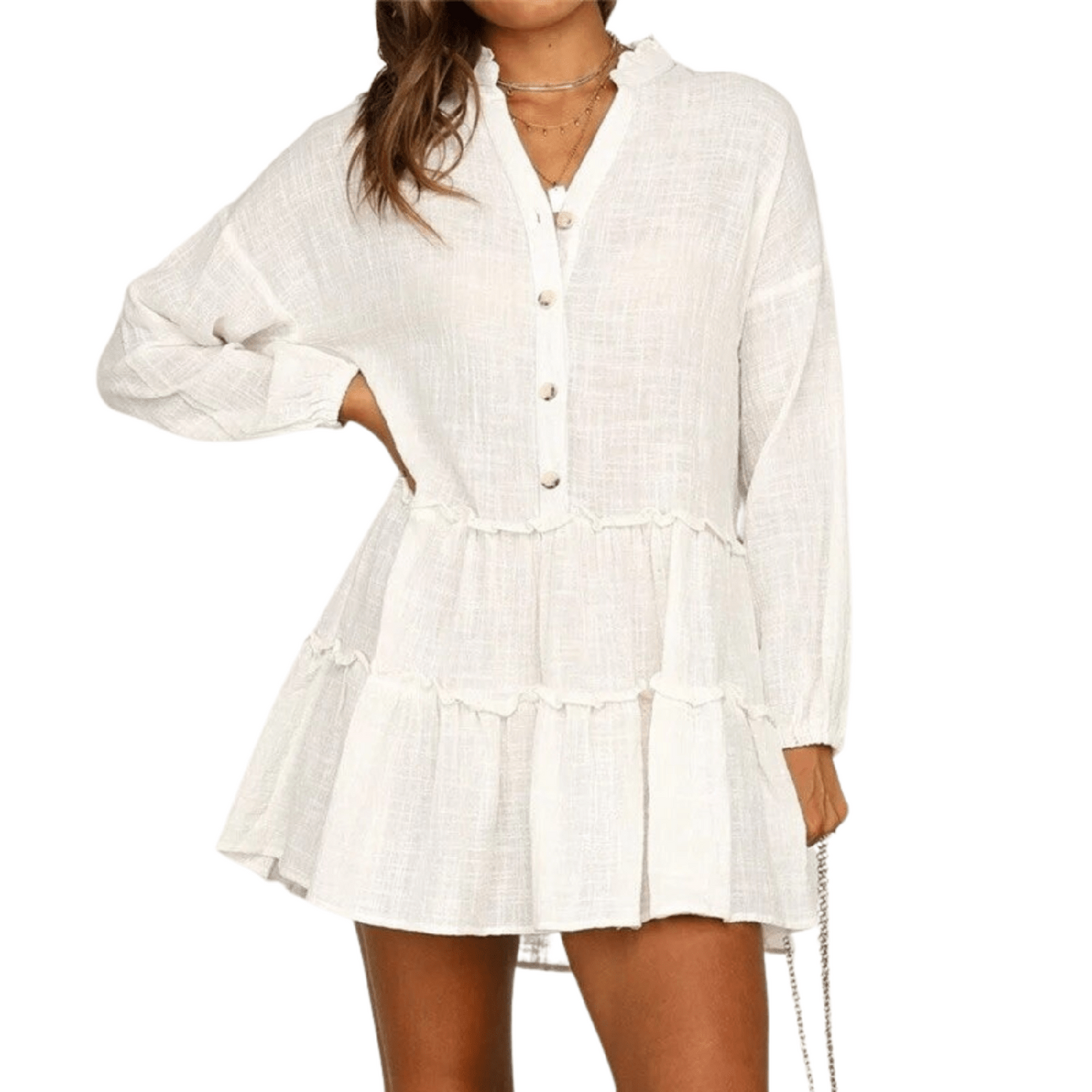 VESTIDO DE VERANO PUKA BLANCO HUESO