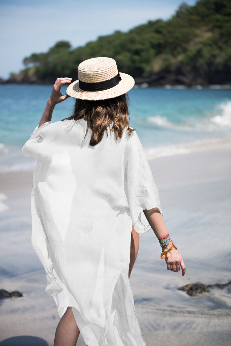 KIMONO SEMITRANSPARENTE BLANCO