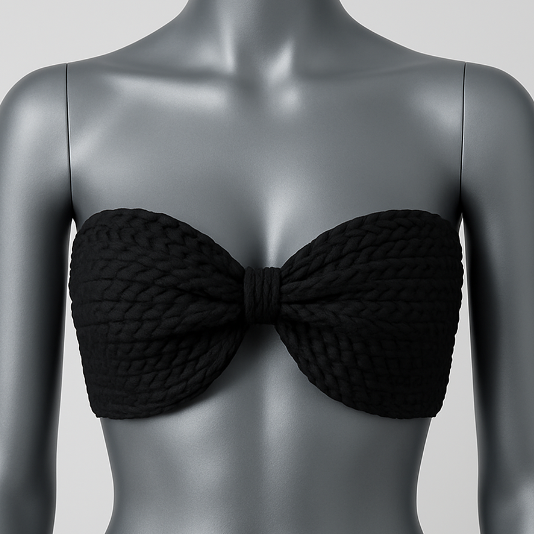 TOP EN MACRAME NEGRO