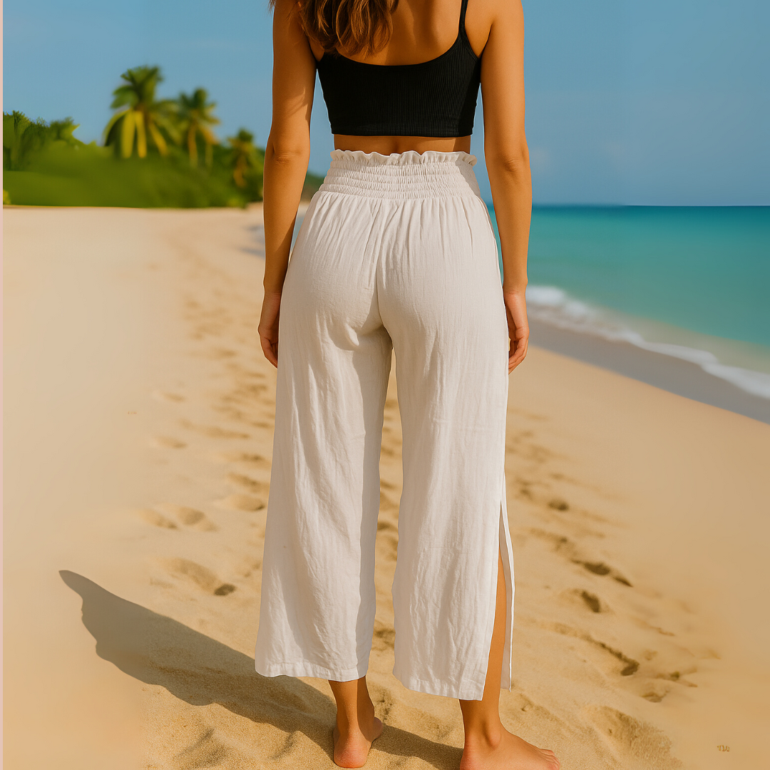PANTALON BLANCO MARIPOSA