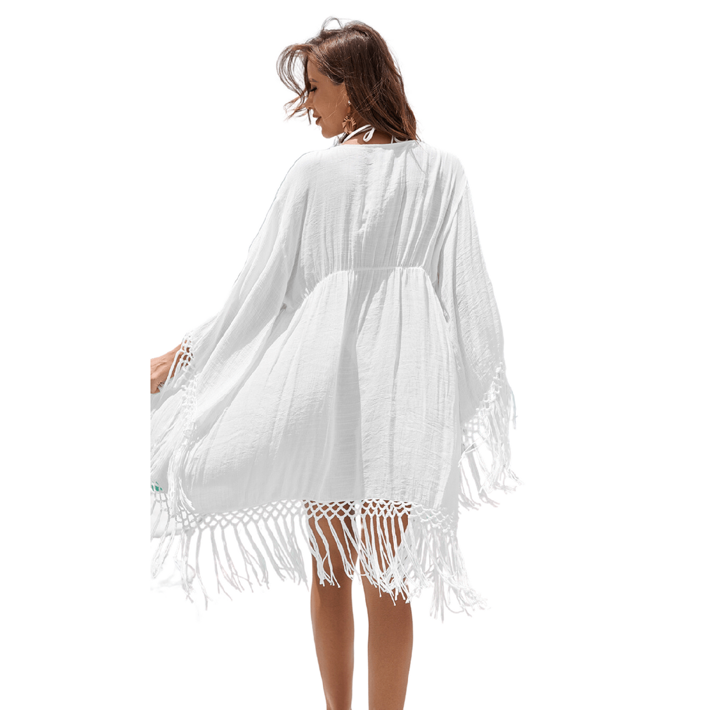 KIMONO BLANCO FLECOS
