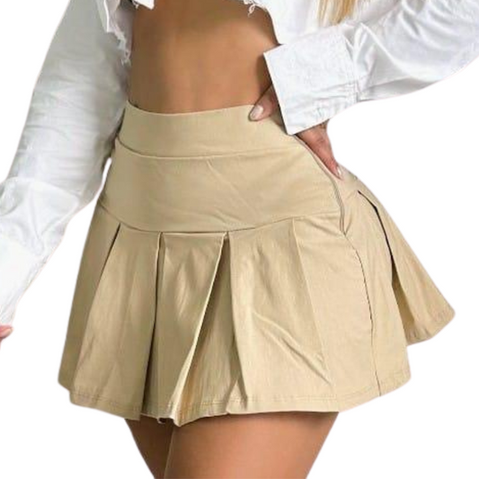 FALDA CORTA BEIGE