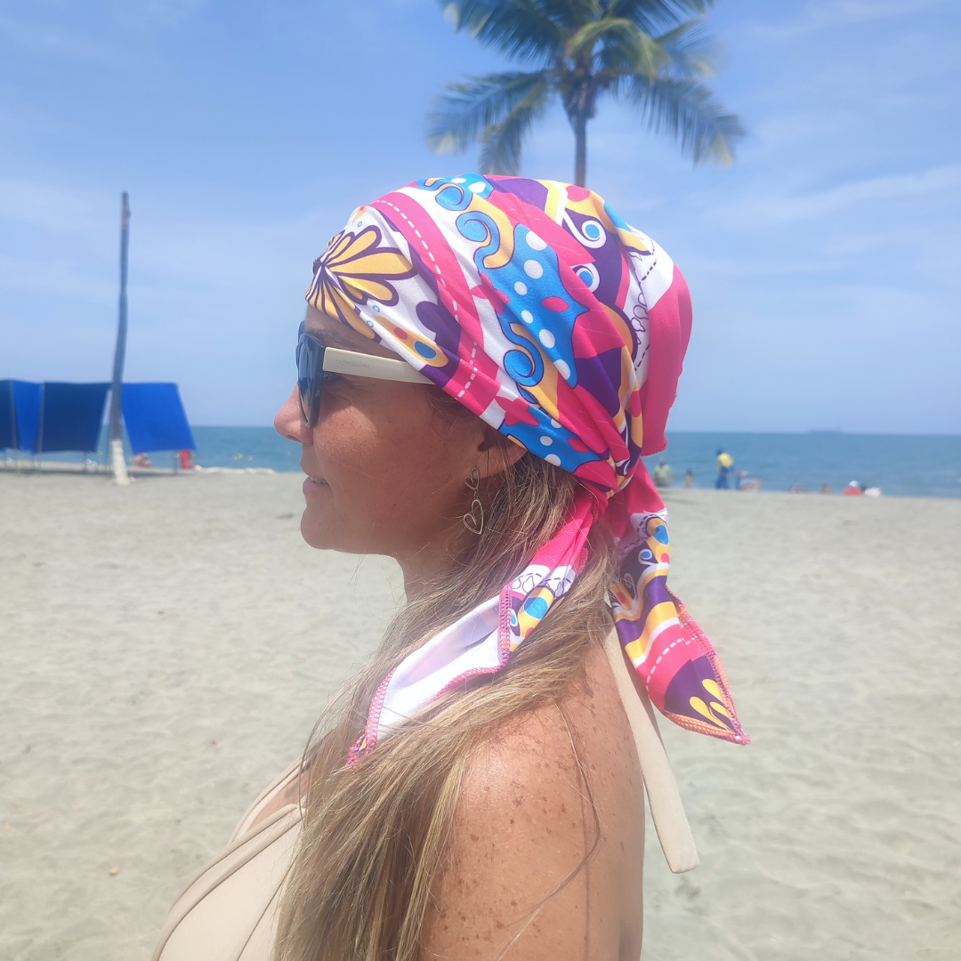 PAÑOLETA MANDALAS FUCSIA