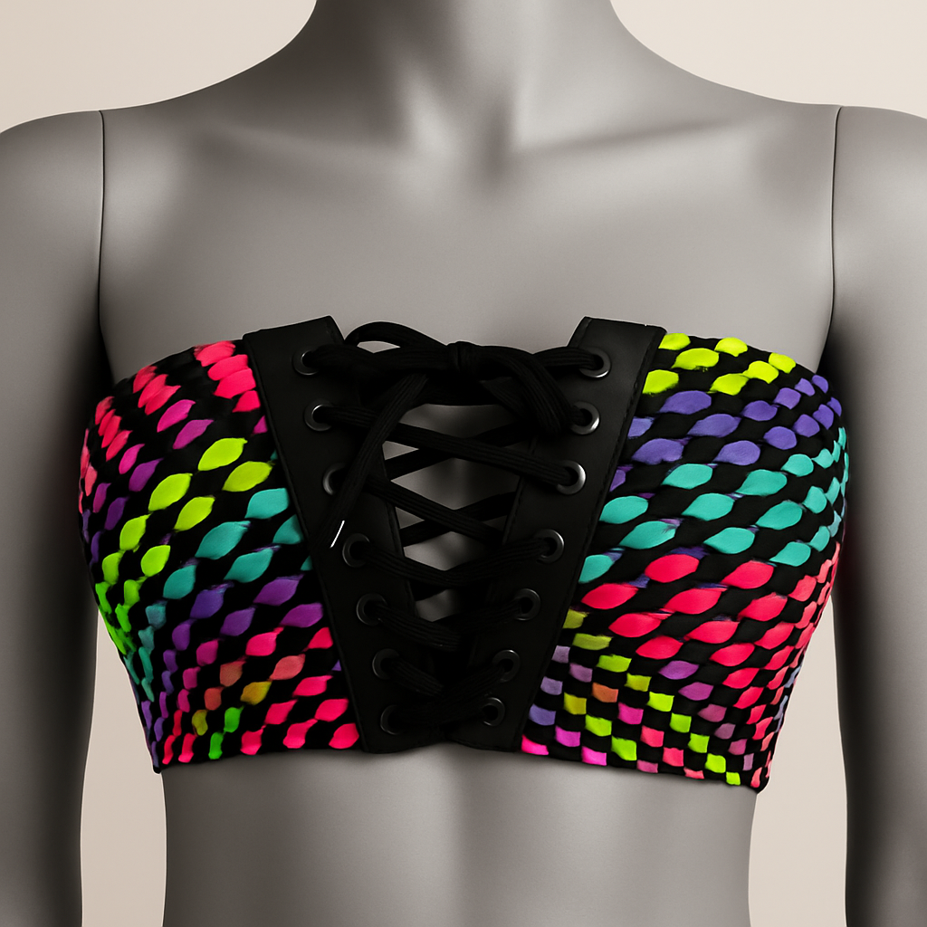 TOP EN MACRAME MULTICOLOR