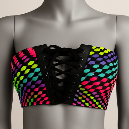 TOP EN MACRAME MULTICOLOR