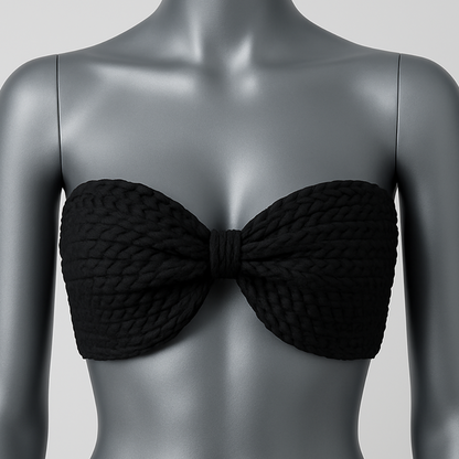 TOP EN MACRAME NEGRO
