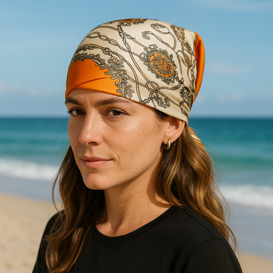 PAÑOLETA EN SEDA NARANJA